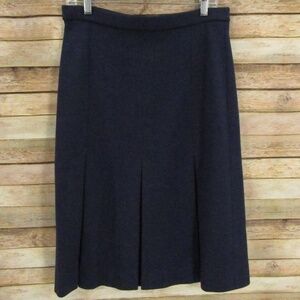Virgin Wool Vintage Blue Midi Skirt 12